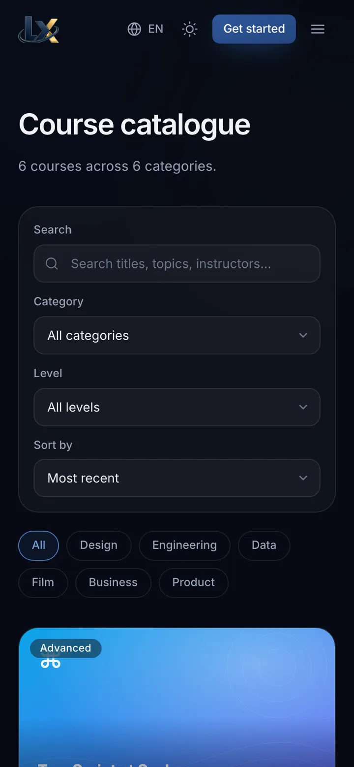 Lumina — Learning Platform mobile screenshot 2