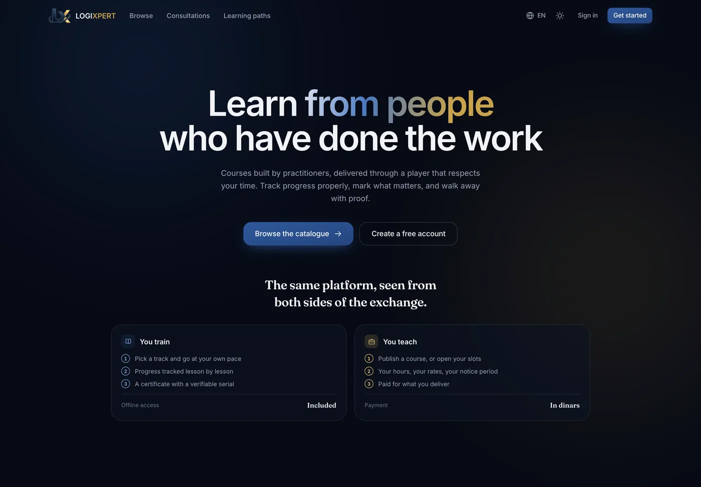 Lumina — Learning Platform large-screen screenshot 1