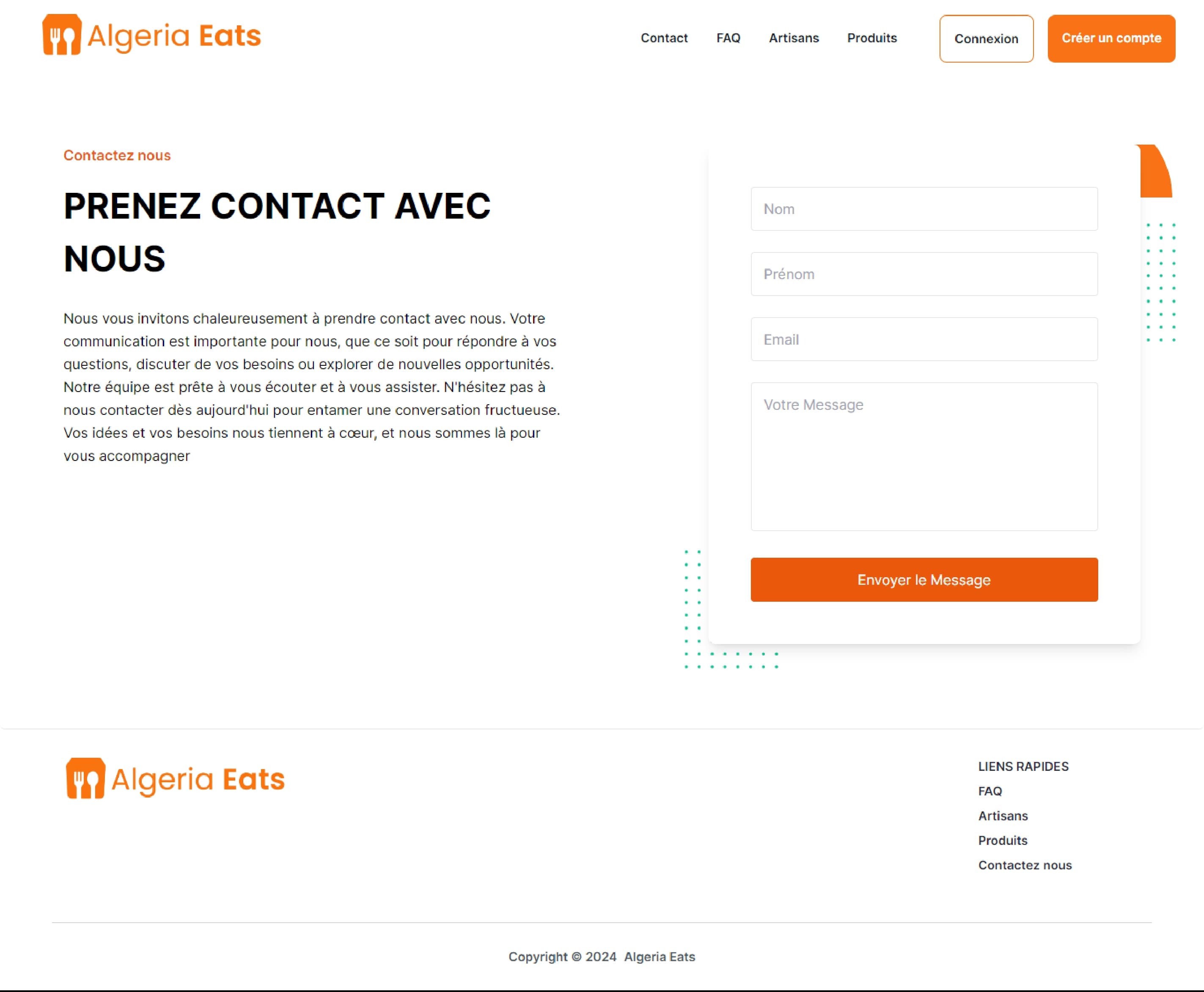 Algeria Eats web screenshot 2